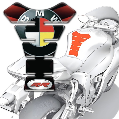 BMW RR Premium Quality Tank Protector German Flag Logo Motif 