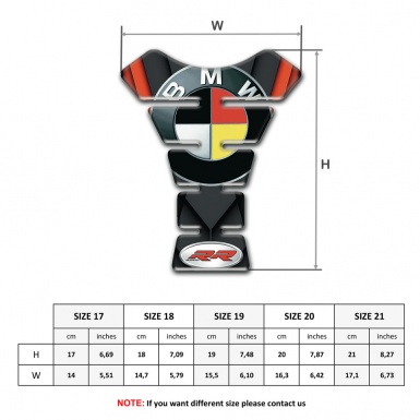BMW RR Premium Quality Tank Protector German Flag Logo 