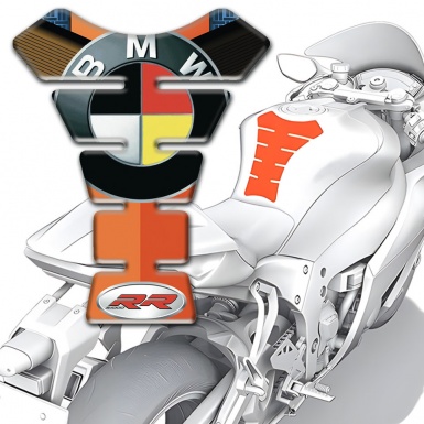 BMW RR Tank Guard Pads Orange Motive Design 