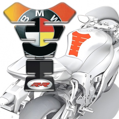 BMW RR Anti Slip Sticker Tank Guard Pads Motorcycle Edition 