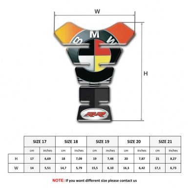 BMW RR Anti Slip Sticker Tank Guard Pads Motorcycle Edition 