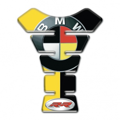BMW RR Tank Protector Black Yellow Sides Base German Flag Logo 