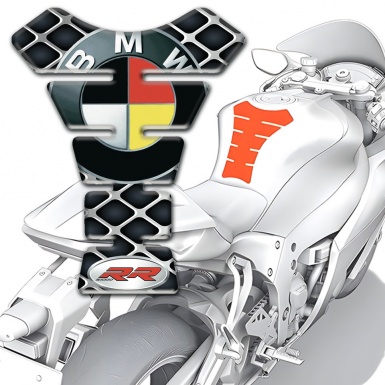 BMW RR Tank Guard Pads Metal Grid Edition 