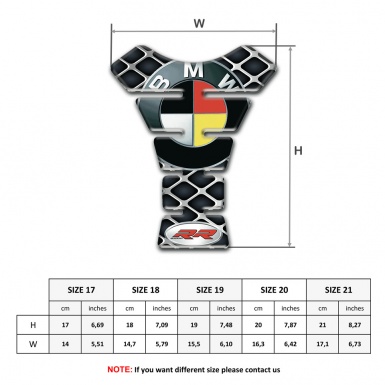 BMW RR Tank Guard Pads Metal Grid Edition 