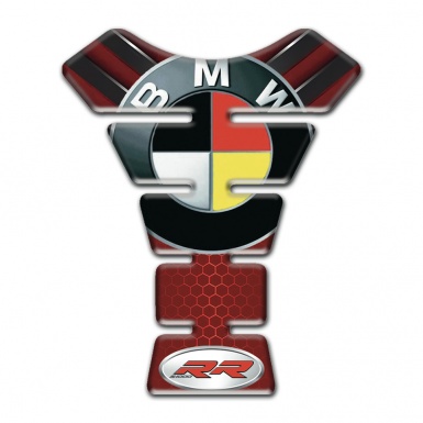 BMW RR Tank Guard Pads Red Honeycomb motive 