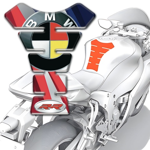BMW RR Center Tank Protector with German Flag Logo Style 