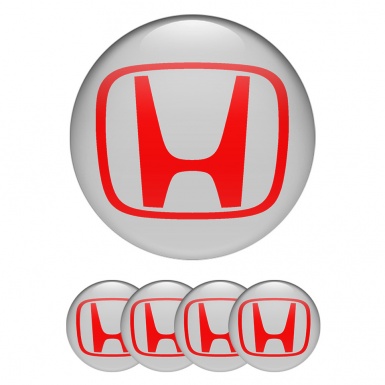Honda Domed Emblems for Center Caps Navy Red