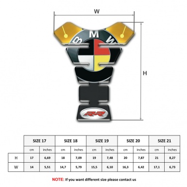BMW RR Stylish Tank Guard Pads pattern 