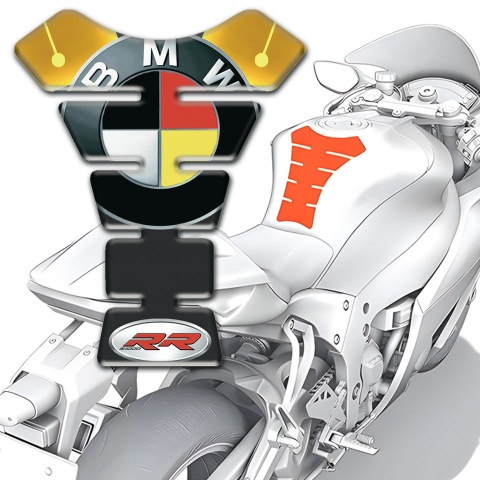 BMW RR Stylish Tank Guard Pads pattern 