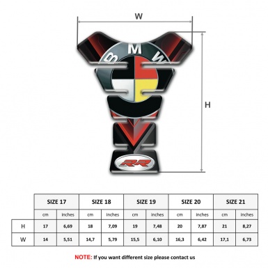 BMW RR Racing Edition Tank Protector with German Flag Logo Style 