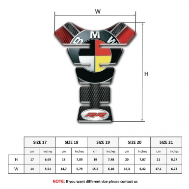 BMW RR High-Quality Tank Guard Pads with German Flag Logo Design 