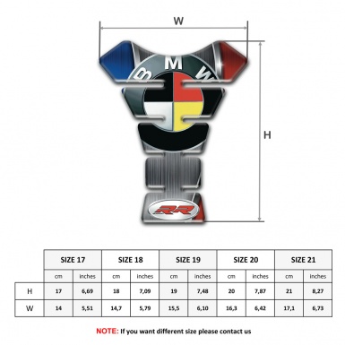 BMW RR Tank Pad Protector Anti Slip Sticker Racing Edition 
