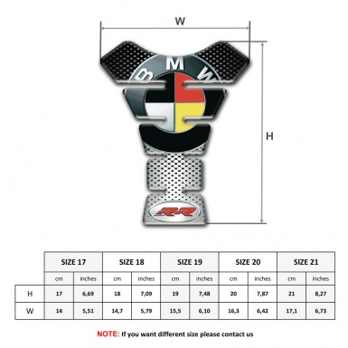 BMW RR Tank Guard Pads Silicone Sticker Unique Decoration 