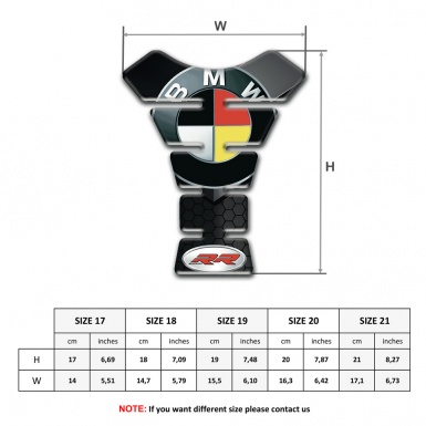 BMW Tank Protector Anti Slip Sticker RR Edition 
