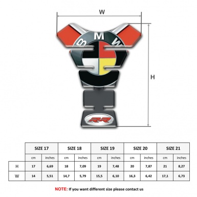 BMW Silicone Sticker Tank Guard Pads RR Design 