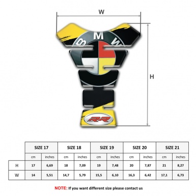 BMW RR Tank Protector Yellow Black Fragments Edition 