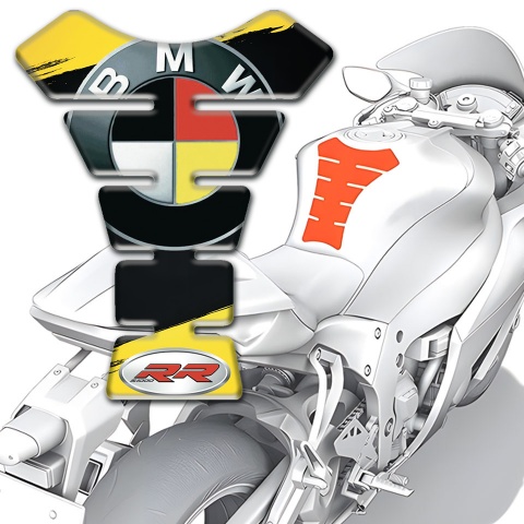 BMW RR Tank Protector Yellow Black Fragments Edition 