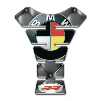 BMW RR Tank Guard Pads Grey Leather Base Effect 