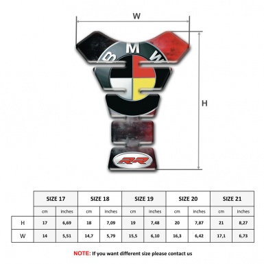 BMW Silicone Sticker  Tank Pad Protector RR Model 