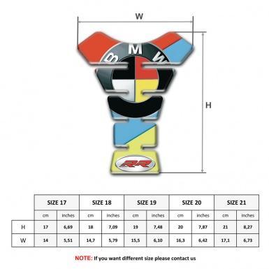 BMW Tank Guard Pads Tank Guard Pads Multicolored base RR Edition 