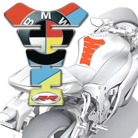BMW Tank Guard Pads Tank Guard Pads Multicolored base RR Edition 