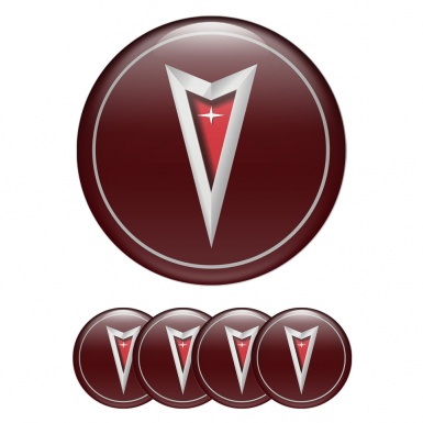 Pontiac Wheel Emblems for Center Caps Brandy Wine