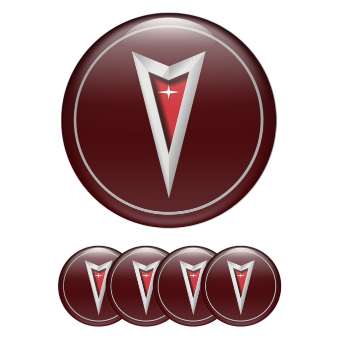 Pontiac Wheel Emblems for Center Caps Brandy Wine