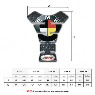BMW Anti Slip Sticker Tank Pad Protector 3D base Design RR Pattern 