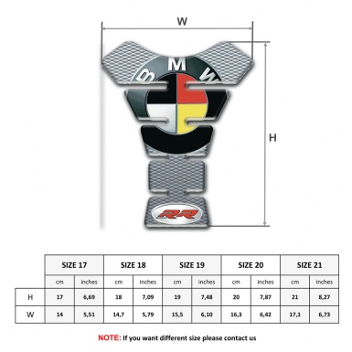 BMW Tank Guard Pads Grey background Design RR Style 