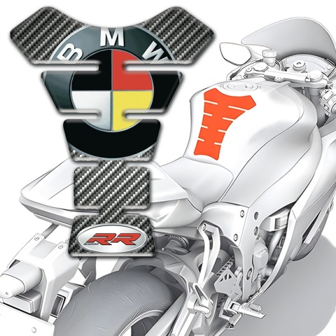 BMW Tank Pad Protector Anti Slip Sticker dark carbon Base RR Style 