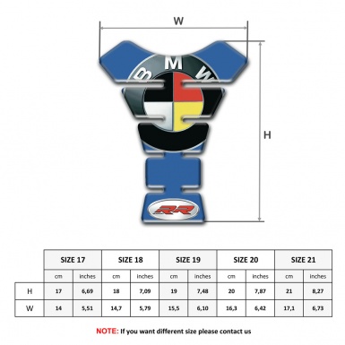 BMW Tank Guard Pads Blue background RR Style 