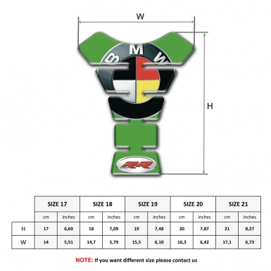BMW Tank Guard Pads Green Print RR Edition 