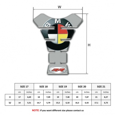 BMW Tank Pad Protector Greyprint RR Style 