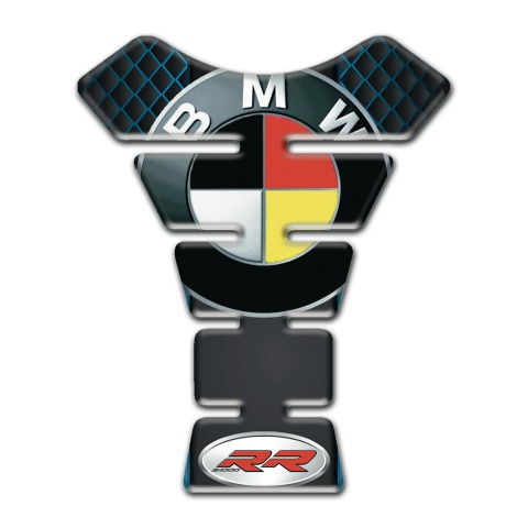 BMW RR Style Tank Guard Pads Neon Mesh effect 