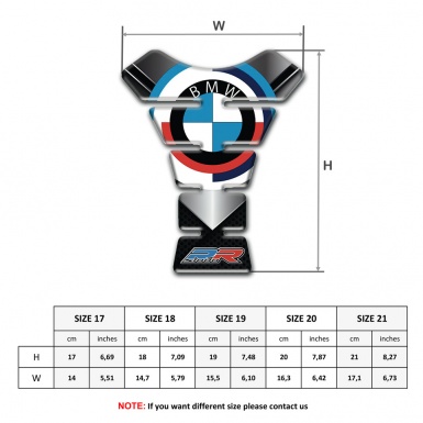 BMW RR Tank Pad Protector Silver Arrow Motive 