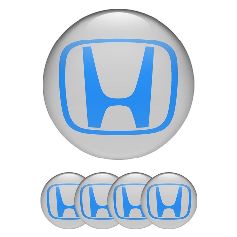 Honda Wheel Emblems for Center Caps Grey Blue