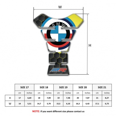BMW RR Edition Tank Protector  Hexagons base design 