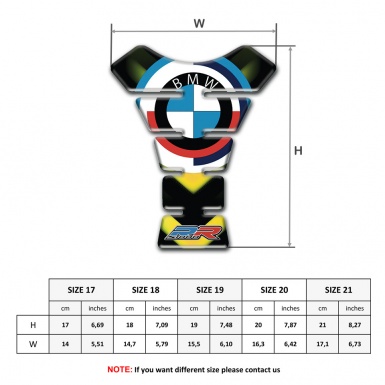 BMW RR Tank Guard Pads Black yellow Details Design