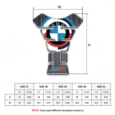 BMW RR Tank Protector Grey with White Lines base design 