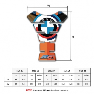 BMW Tank Pad Protector Orange Motif and New Logo edition 