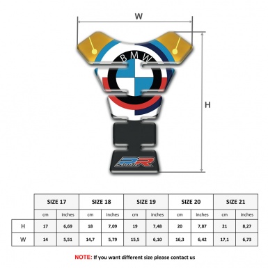 BMW RR Style Tank Protector Silicone Sticker Premium Quality 