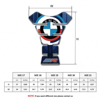 BMW RR Tank Guard Pads Dark Blue Background Motive 