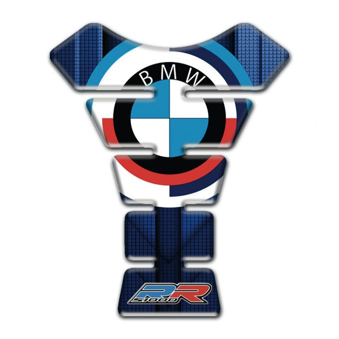 BMW RR Tank Guard Pads Dark Blue Background Motive 