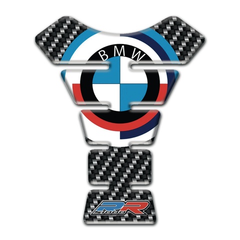 BMW RR Tank Guard Pads dark carbon background 