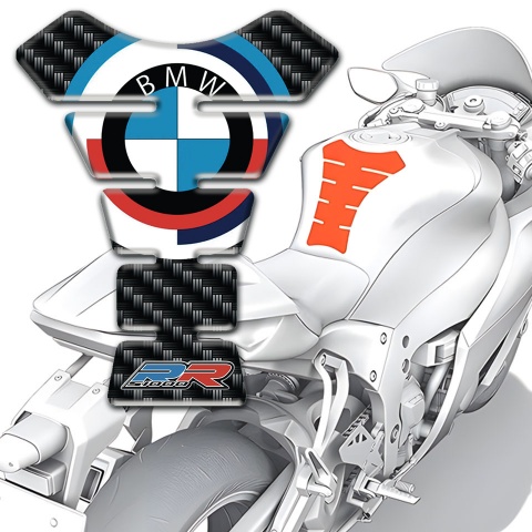 BMW RR Edition Tank Pad Protector Black Carbon Background 