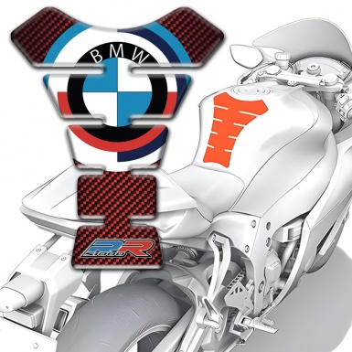 BMW Tank Guard Pads Red Carbon RR Edition 