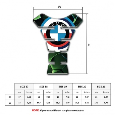 BMW Tank Pad Protector New Logo Green Black Background