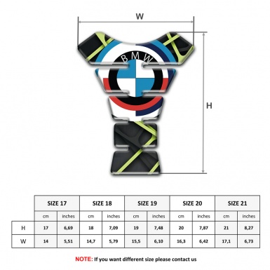 BMW Tank Protector Green Crossed Lines  Style 