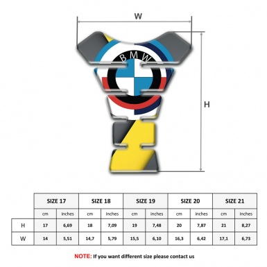 BMW Tank Fuse Anti Slip Sticker Grey Yellow Pattern