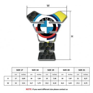 BMW Tank Guard Pads New Logo and Hexagonal Elements Design